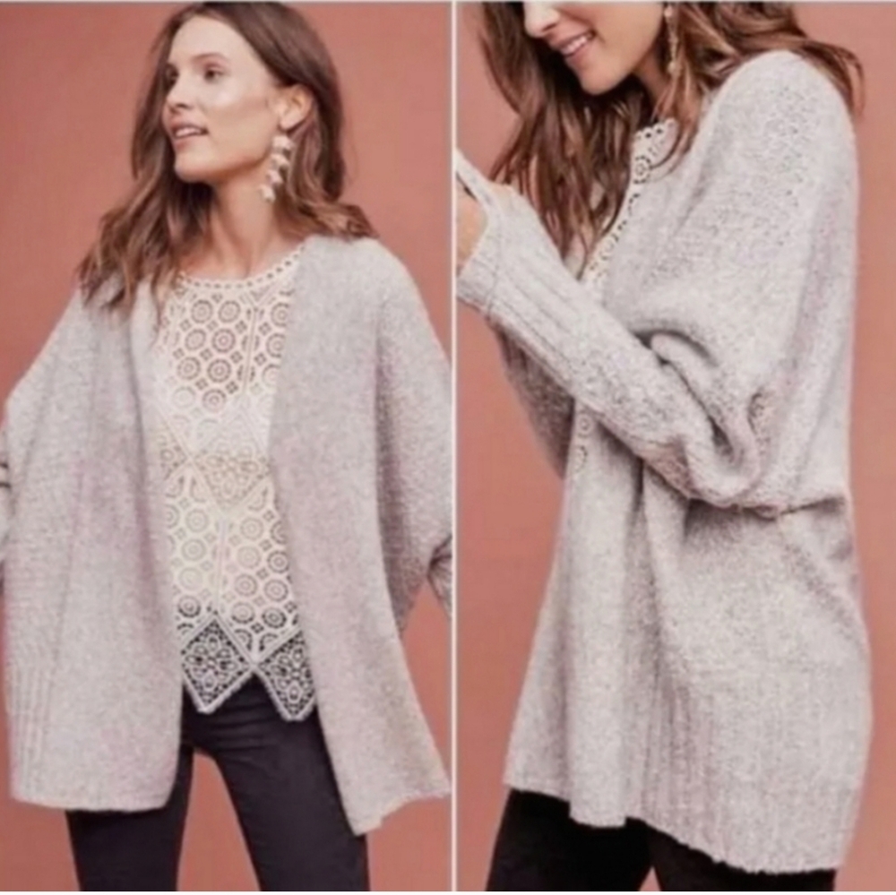 Angel of the North Chauvet Lavender Alpaca Open Front Cozy Cardigan Sweater